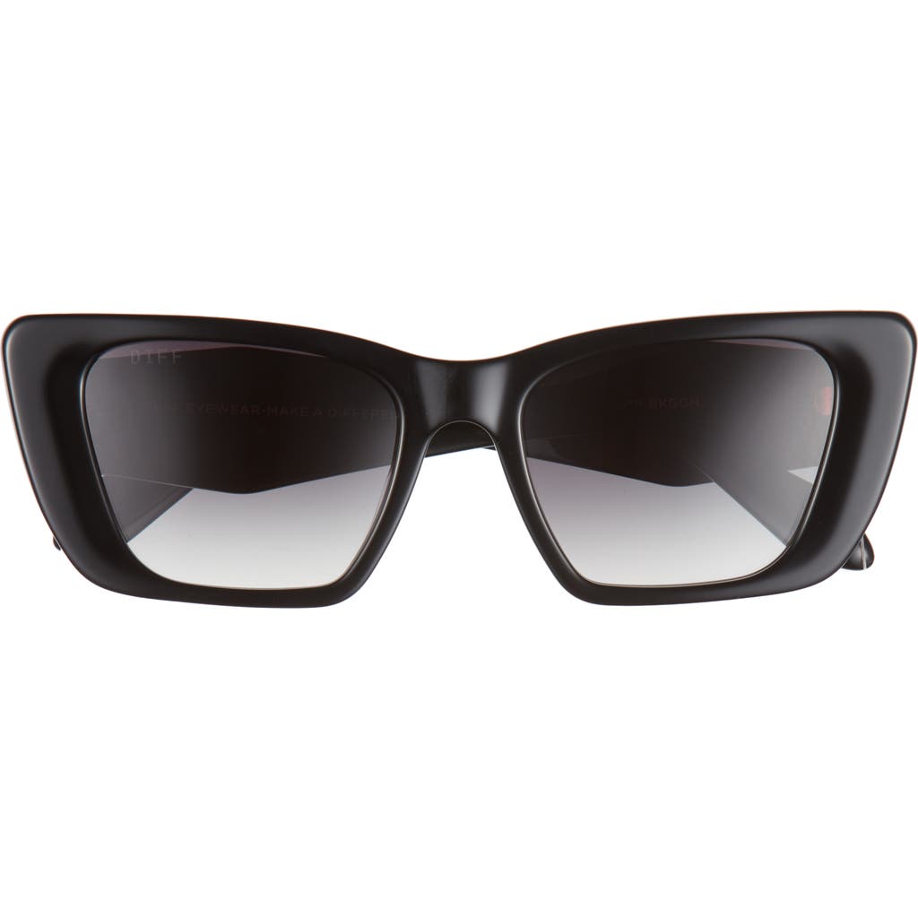Diff Clara 59mm Gradient Square Sunglasses In Gold/coral Mirror