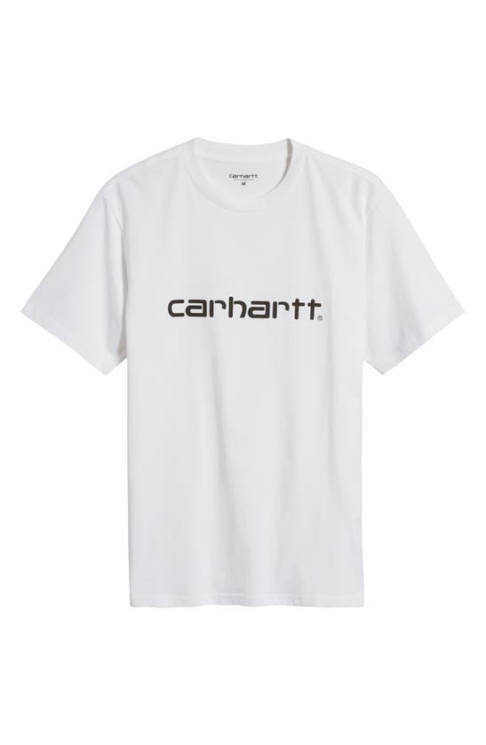 Shop Carhartt Work In Progress Script Logo Graphic T-shirt In White Black