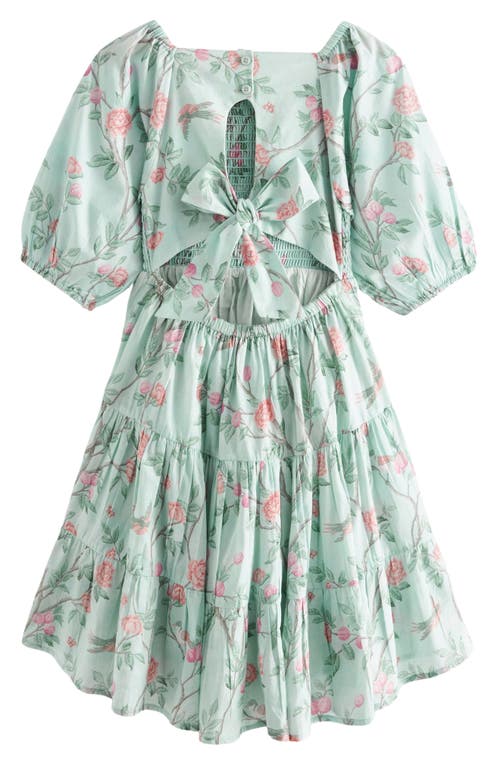 LAURA ASHLEY LAURA ASHLEY KIDS' FLORAL TIERED COTTON DRESS 