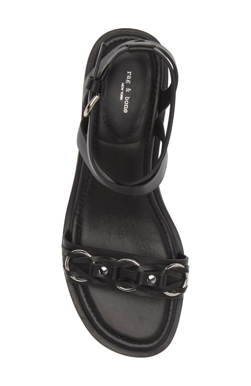 Rag & Bone Geo Chain Ankle Strap Sandal In Black