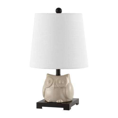Jonathan Y Justina Ceramic Mini Led Table Lamp In Antique White