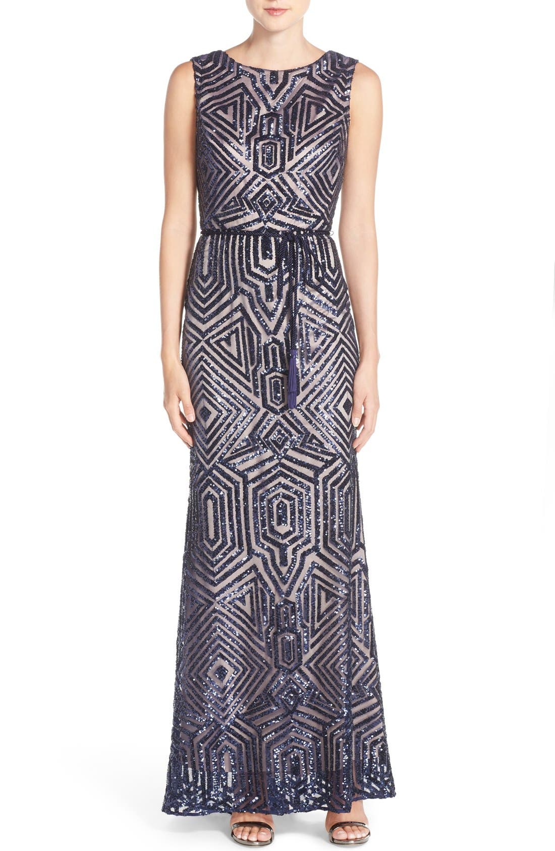 vince camuto sequin gown