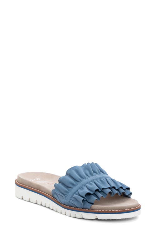 Keyes Slide Sandal in Cool Blue