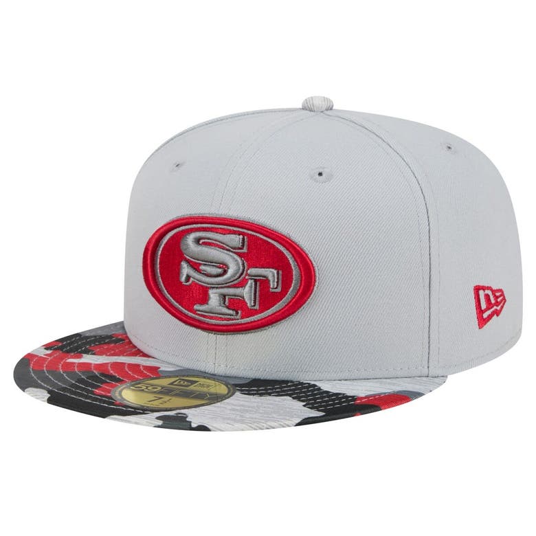 Shop New Era Gray San Francisco 49ers Active Camo 59fifty Fitted Hat