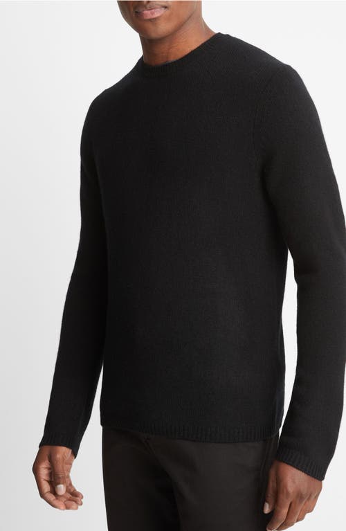 Shop Vince Crewneck Cashmere Sweater In Black