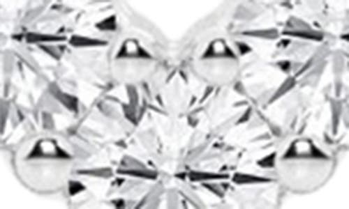 Badgley Mischka Collection 14k White Gold Near Colorless Lab Grown Heart Diamond Necklace In 1.5 Ctw White Gold
