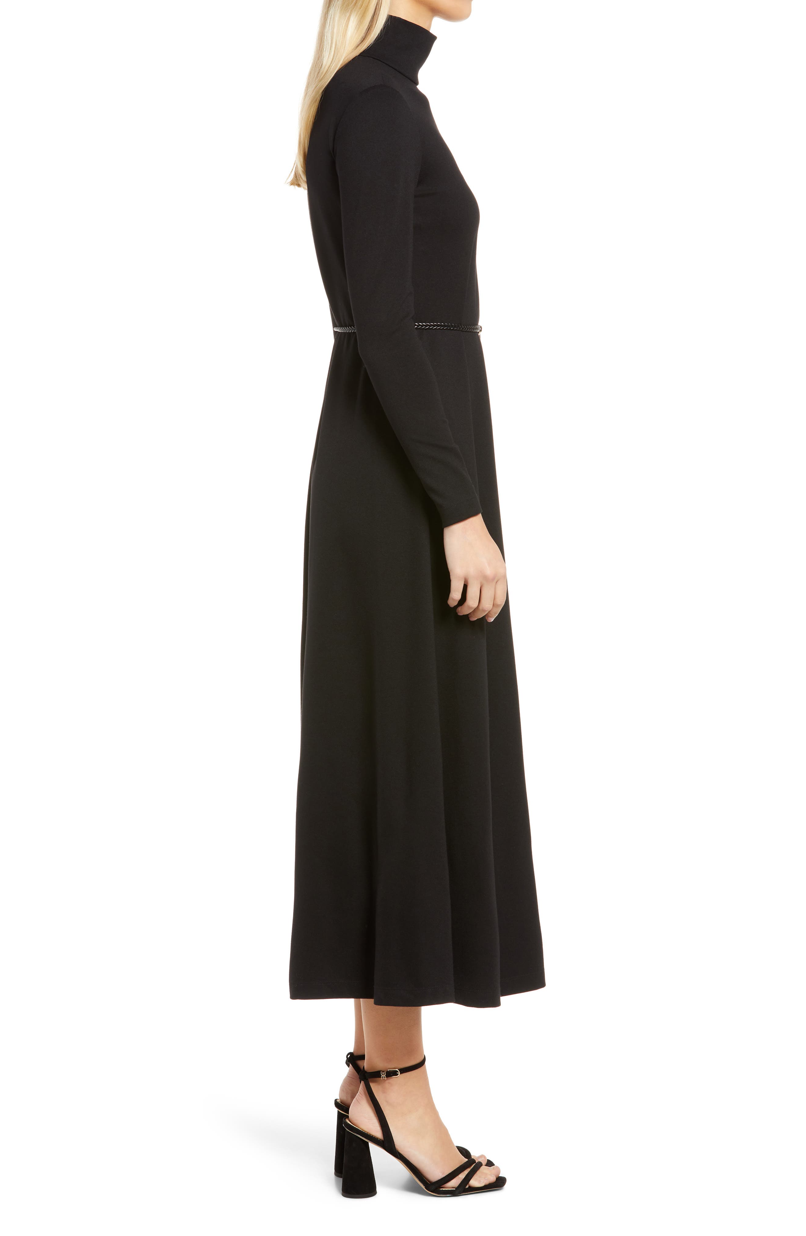 anne klein serenity knit turtleneck midi dress