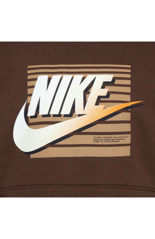 Nike Kids' Gradient Futura Logo Pullover Hoodie & Joggers Set In Cacao Wow