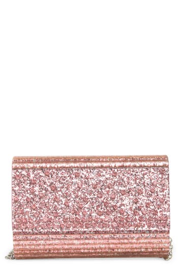 Kurt Geiger London Crystal & Sequin Envelope Clutch In Pink