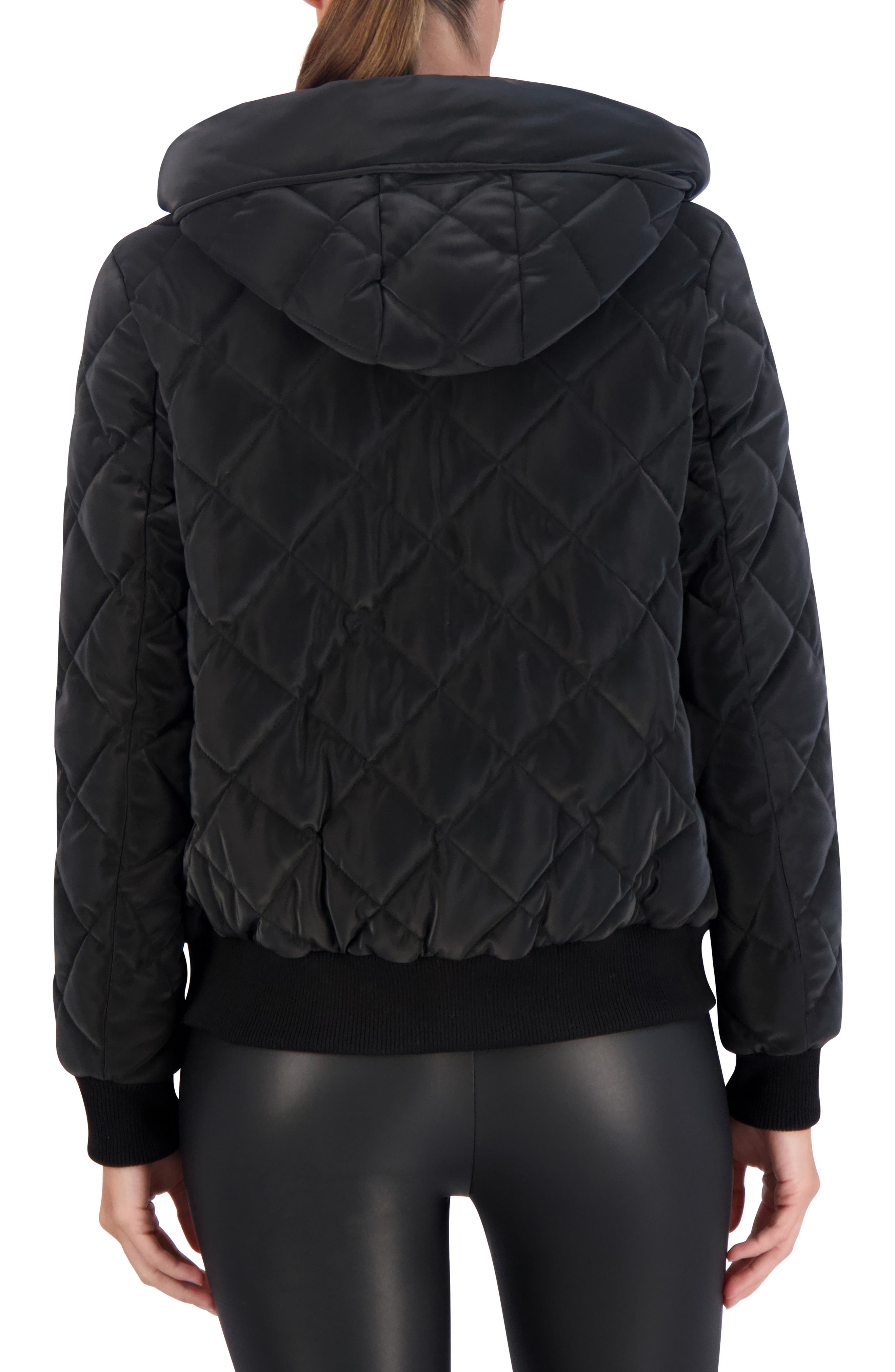 Ookie & Lala Water Resistant Hooded Quilted Bomber Jacket Nordstromrack