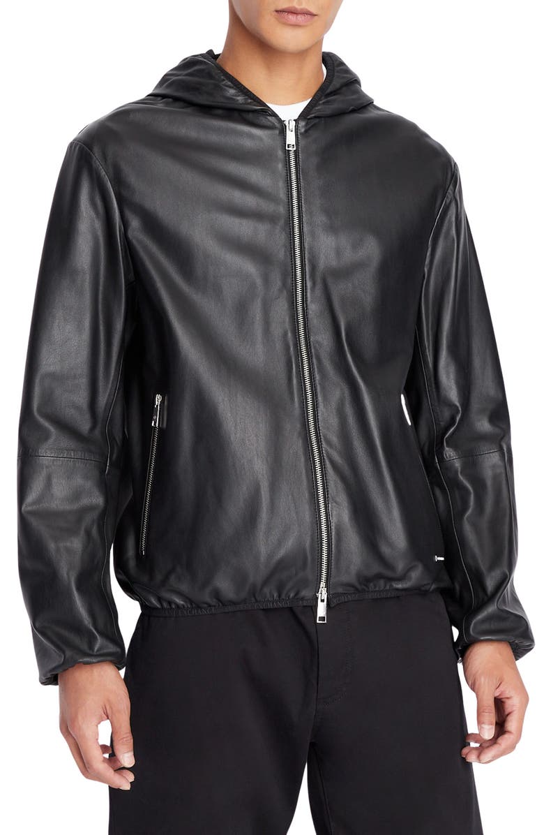 nordstrom.com | Hooded Leather Jacket