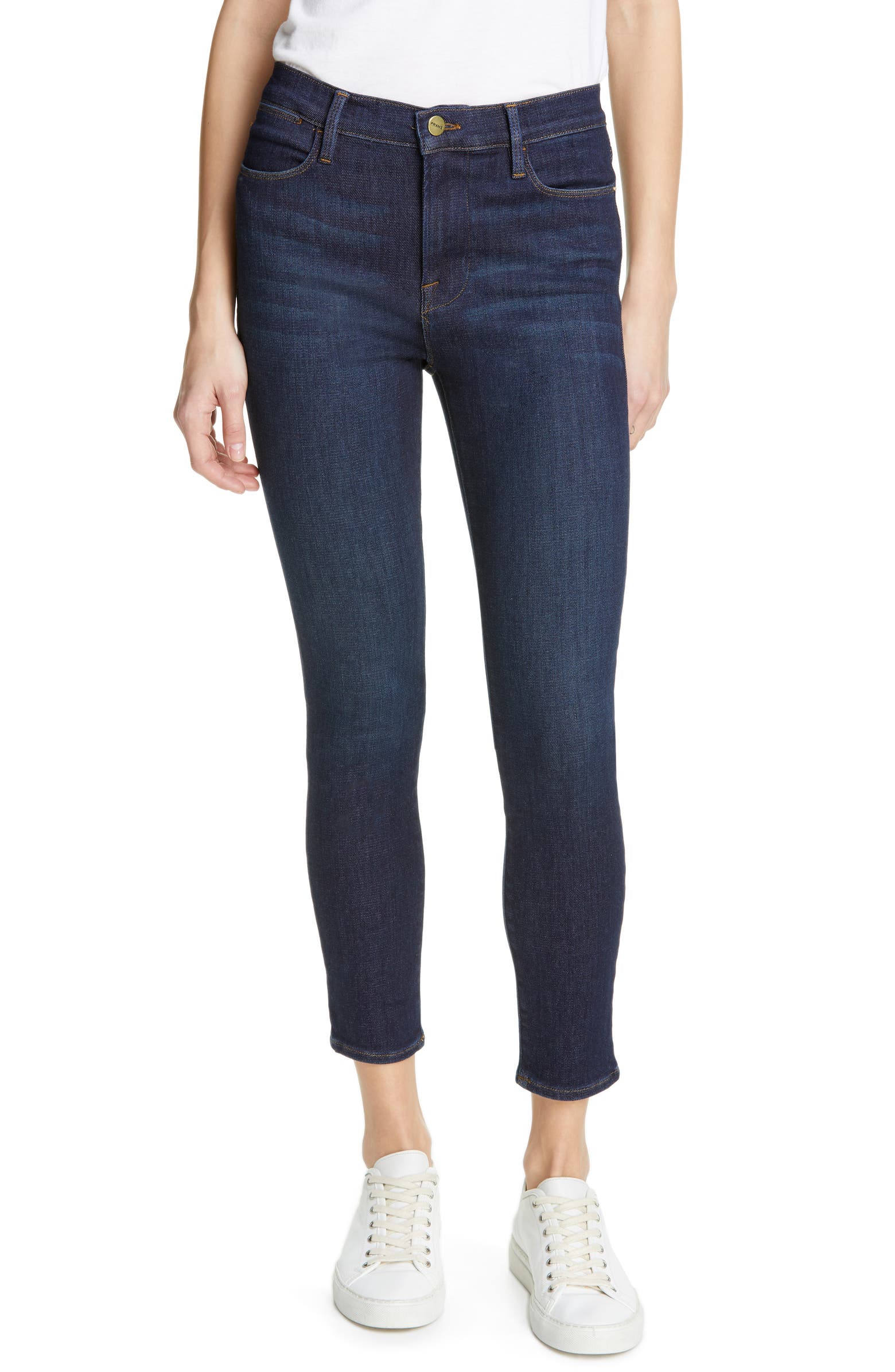FRAME Le High Waist Crop Skinny Jeans | Nordstrom