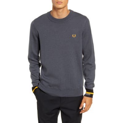 Fred Perry Tipped Crewneck Sweater, Blue