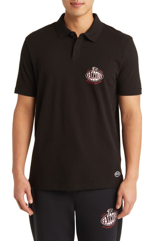 BOSS x NFL Cotton Polo in Atlanta Falcons Black at Nordstrom, Size Small