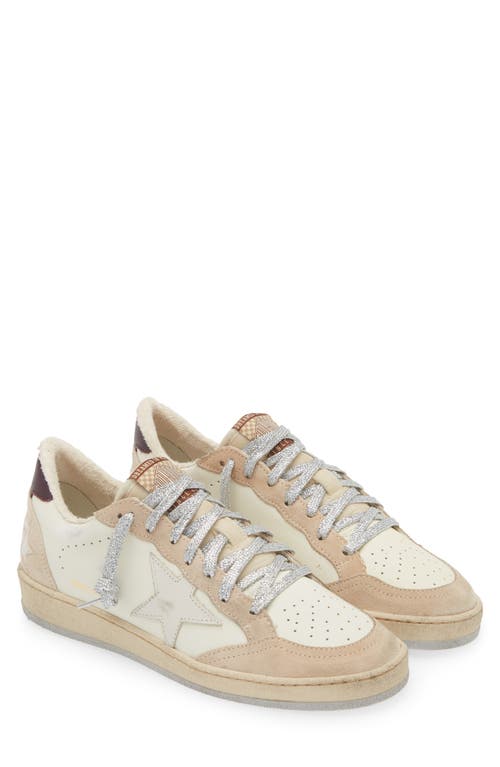 Golden Goose Ball Star Low Top Sneaker In White/beige