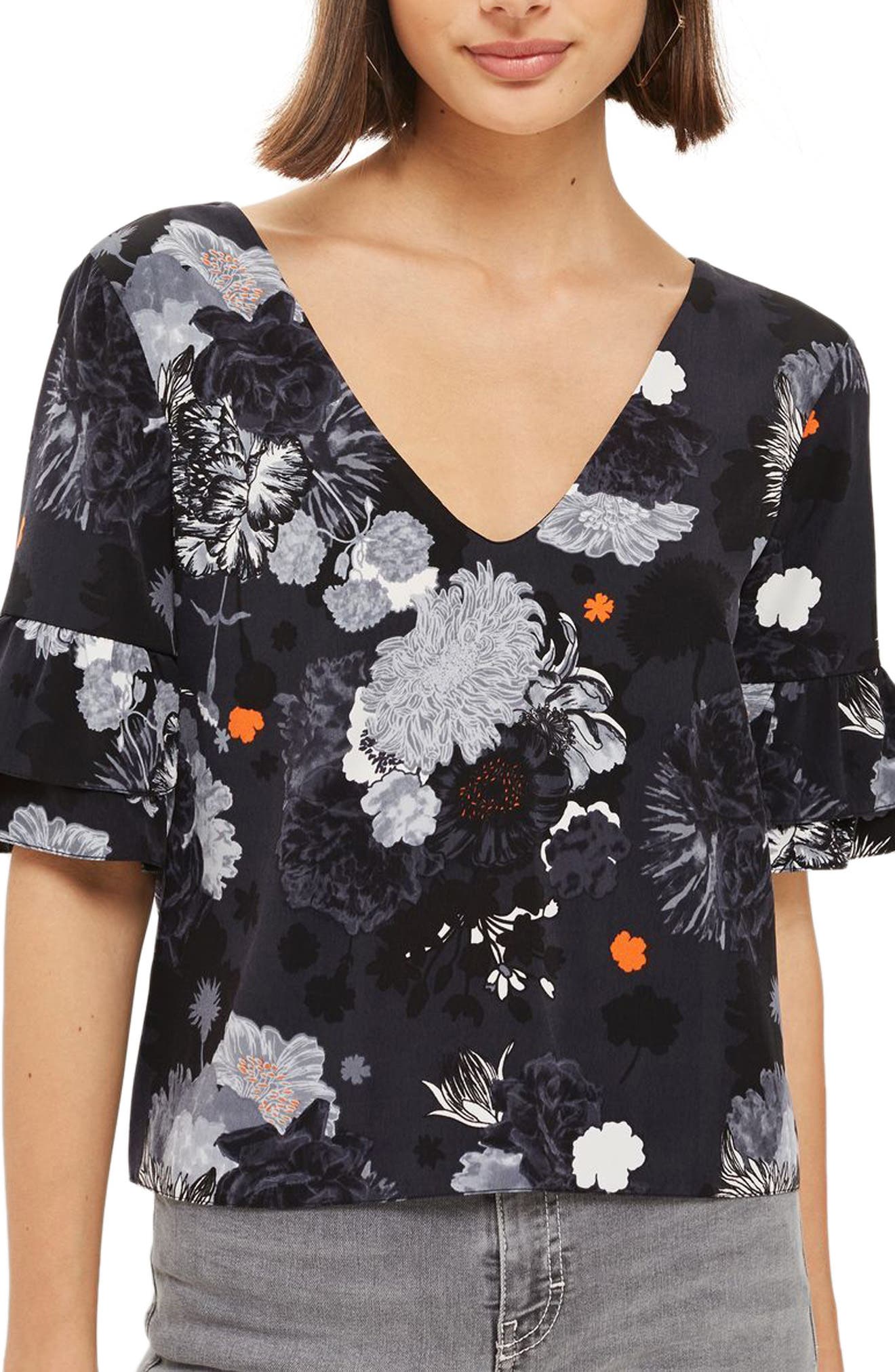 Floral Ruffle Blouse Nordstrom