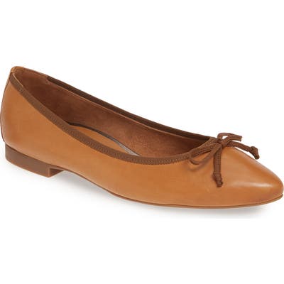Paul Green Andre Pointy Toe Ballet Flat - Brown