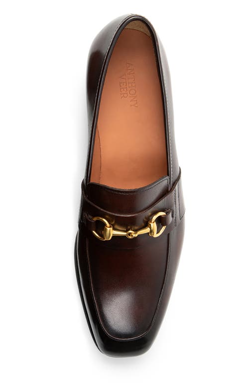 Anthony Veer Verona Bit Loafer In Antique Dark Brown