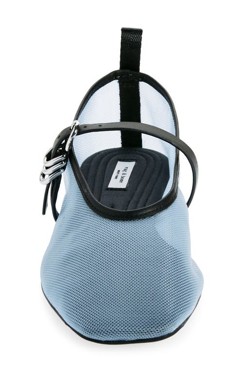 Rag & Bone Spire Mesh Mary Jane Ballerina Flats In Ice Blue