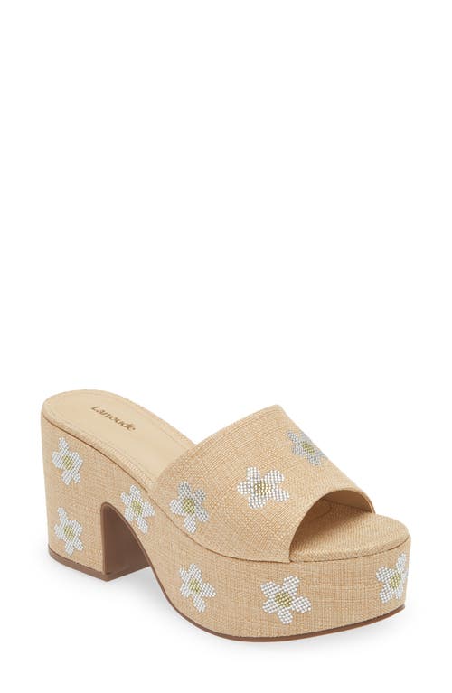 Larroudé Miso Platform Sandal Beige at Nordstrom,