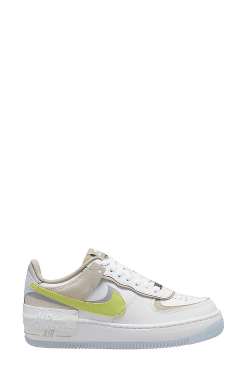 Shop Nike Air Force 1 Shadow Sneaker In White/lemon/grey