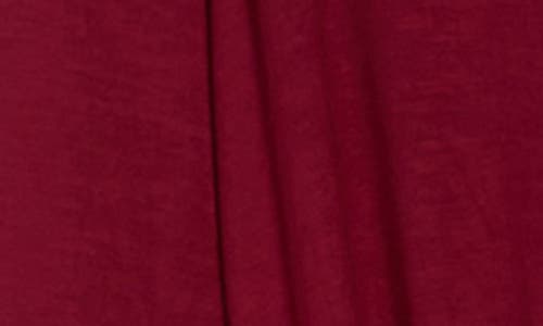 Go Couture Long Sleeve Tie Waist Jumpsuit In Burgundy