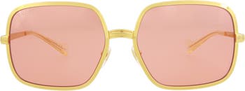 Gucci 60mm square store sunglasses