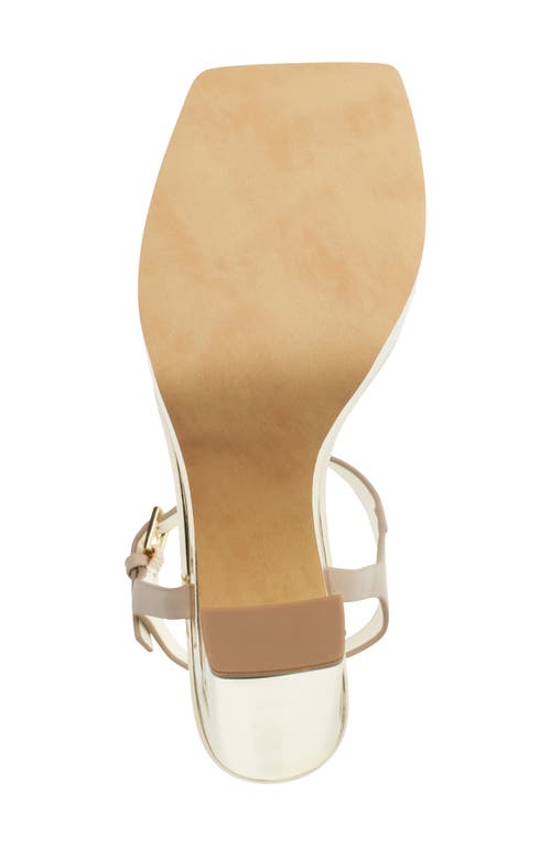 Dkny Maiden Ankle Strap Platform Sandal In Cream/light Toffee