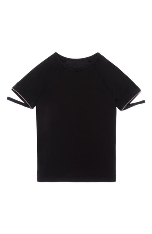 Helmut Lang Women's Zip Cuff T-Shirt in Black at Nordstrom, Size X-Large