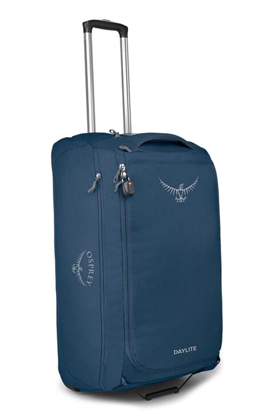 Osprey Daylite 85l 28-inch Wheeled Duffle Bag In Wave Blue