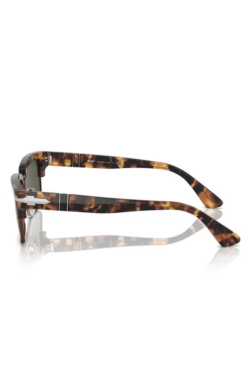 Persol 54mm Rectangular Sunglasses In Light Havana/green