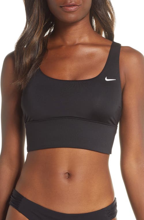 Nike Essential Midkini Top in Black