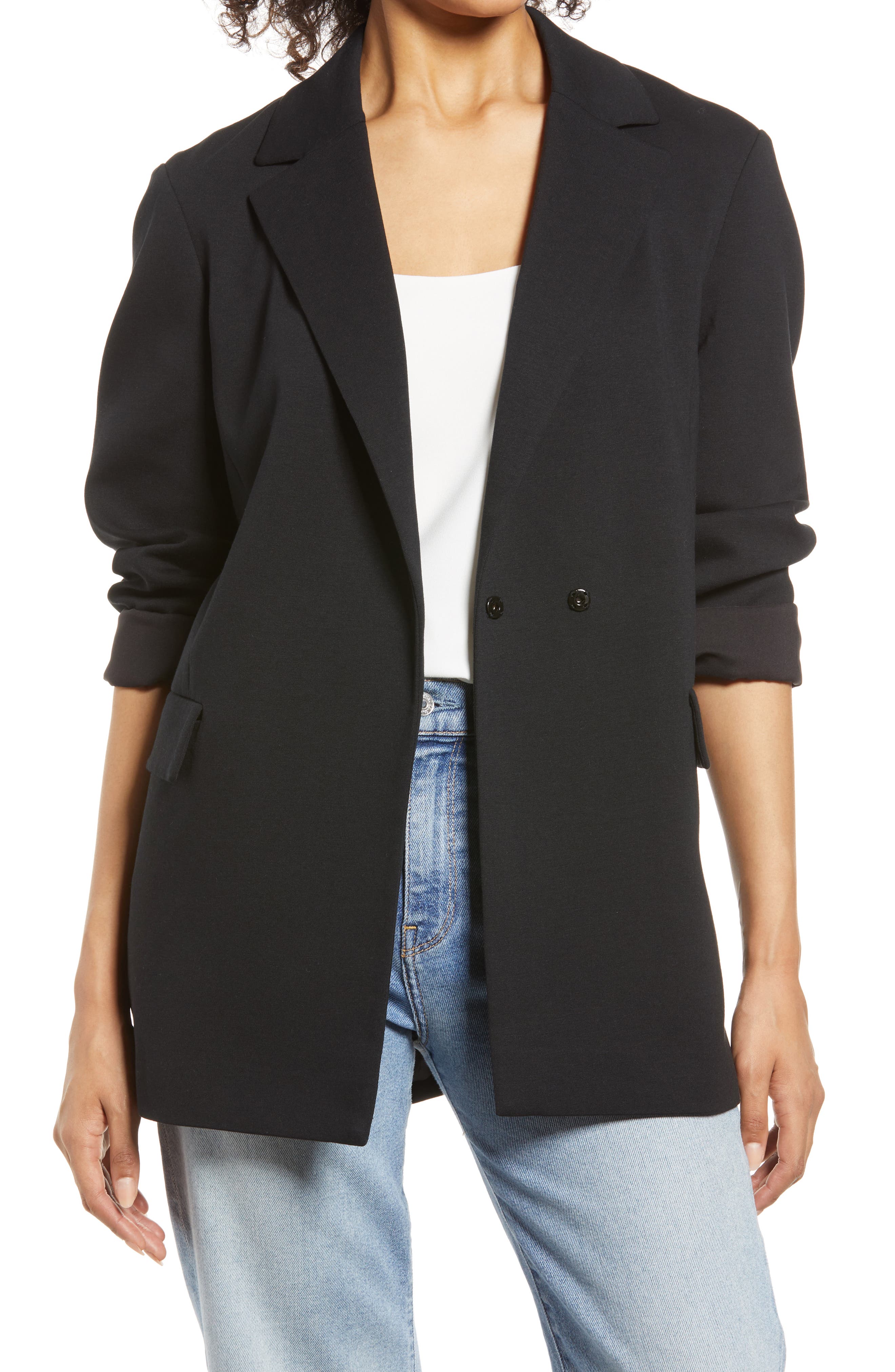 long black blazer coat