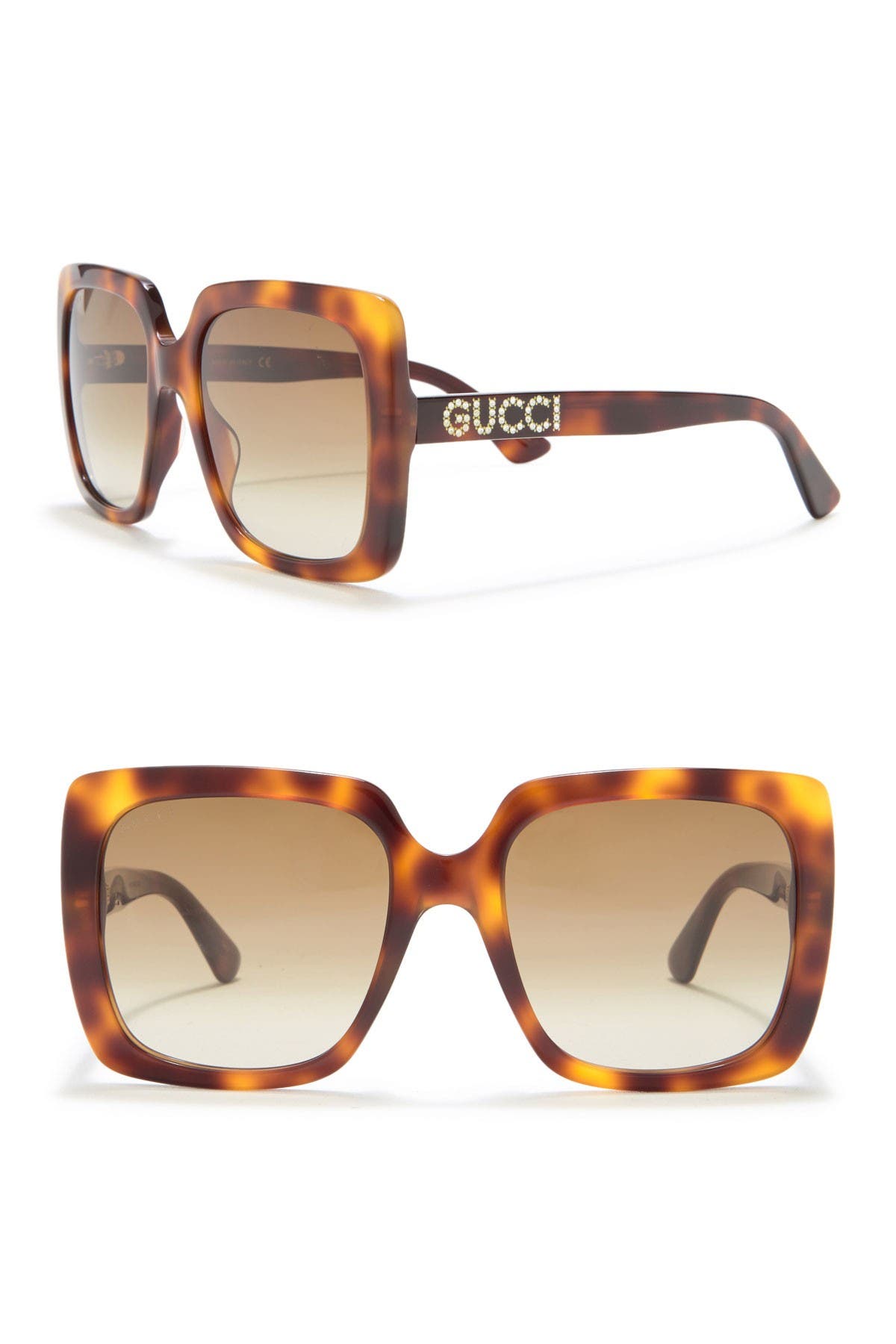 gucci women's oversized square sunglasses 54mm