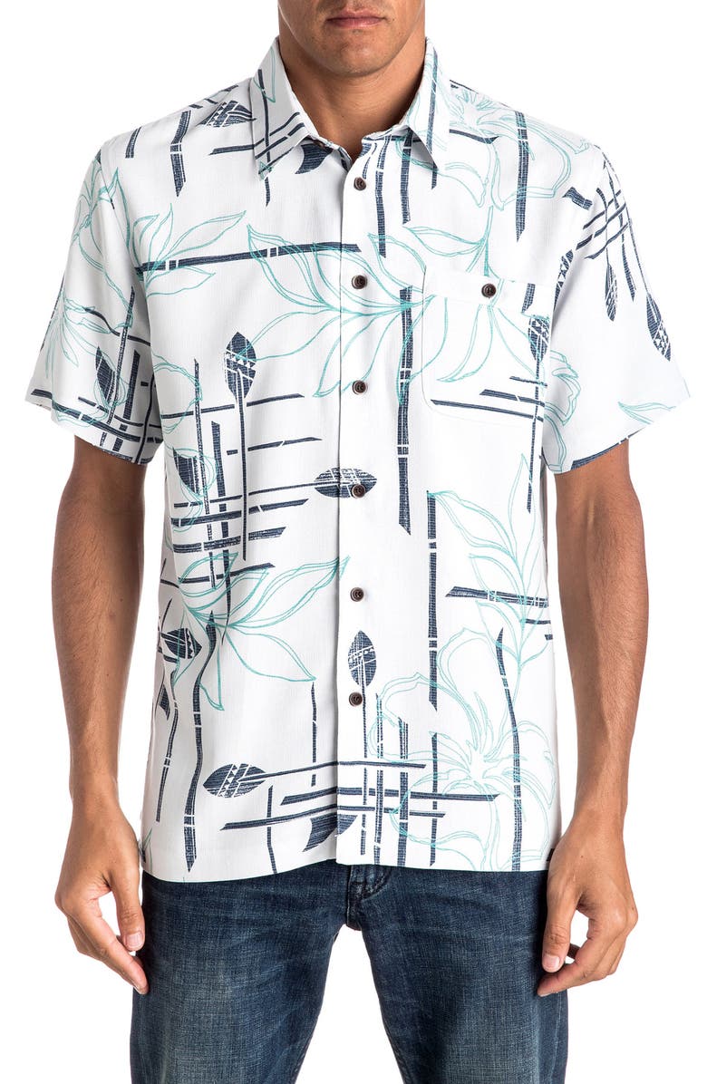 Quiksilver Waterman Collection Paddle Out Regular Fit Print Camp Shirt ...