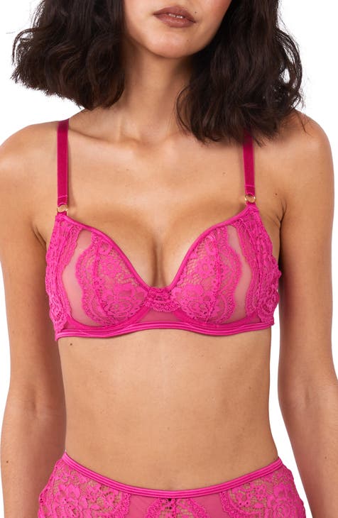 Ziggy Pink Lace and Spotted Mesh Bra – Playful Promises