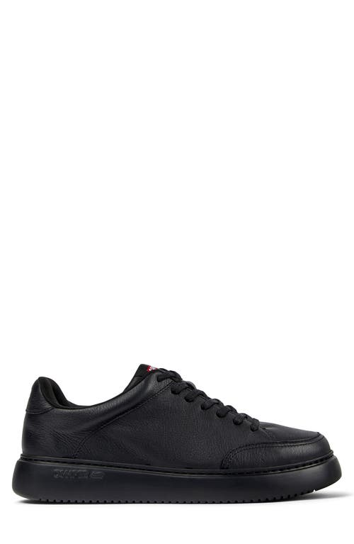 Camper Chunky Lace-up Leather Boots In Black/black