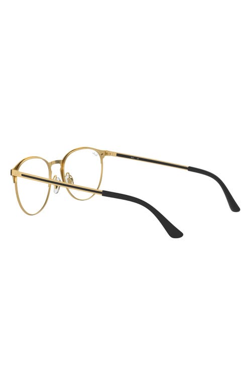 Ray Ban Phantos 53mm Optical Glasses In Gold/black
