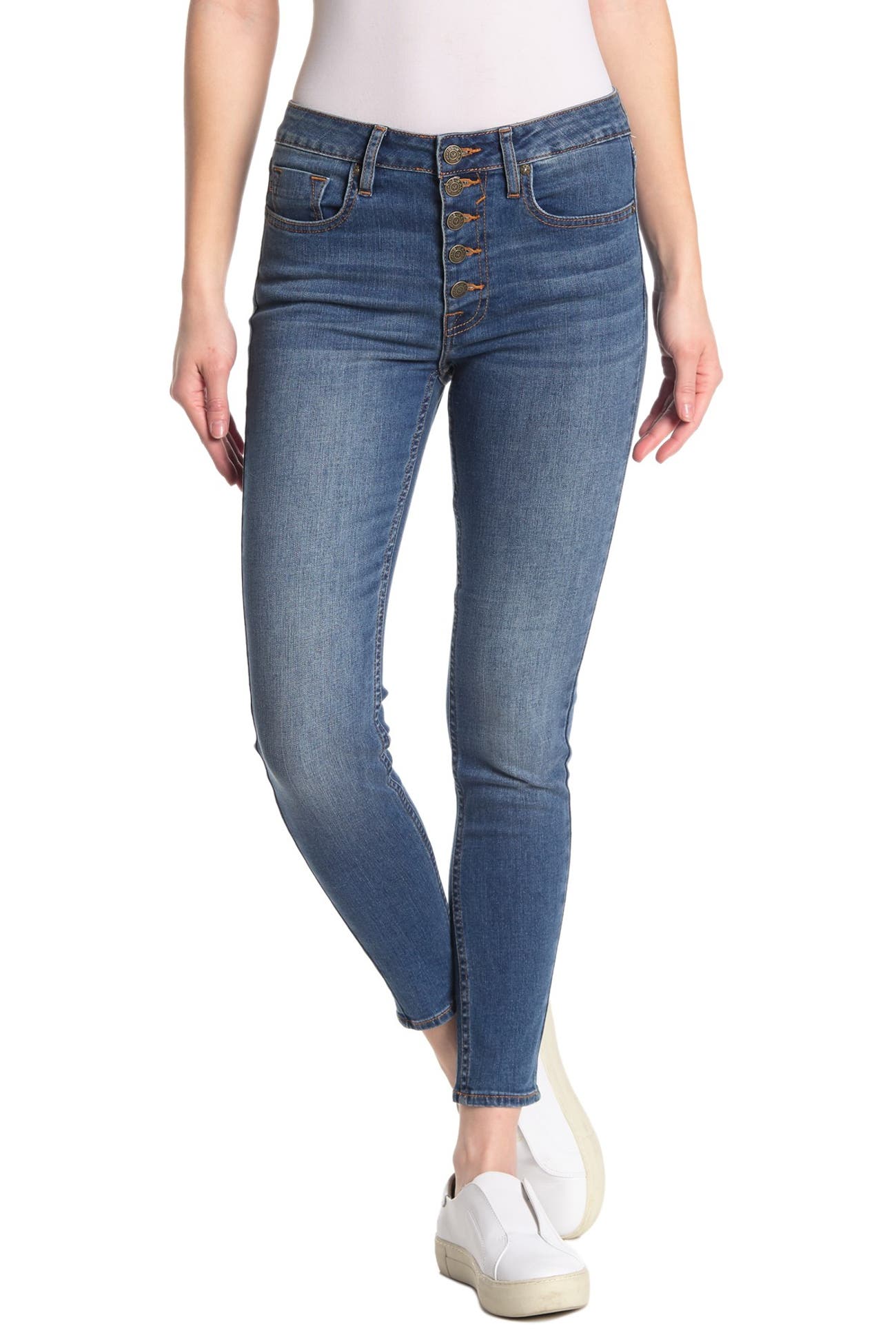 Vigoss | Ace High Rise Button Fly Skinny Jeans | Nordstrom Rack