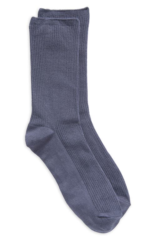 Shop Nordstrom Rib Crew Socks In Grey Folkstone