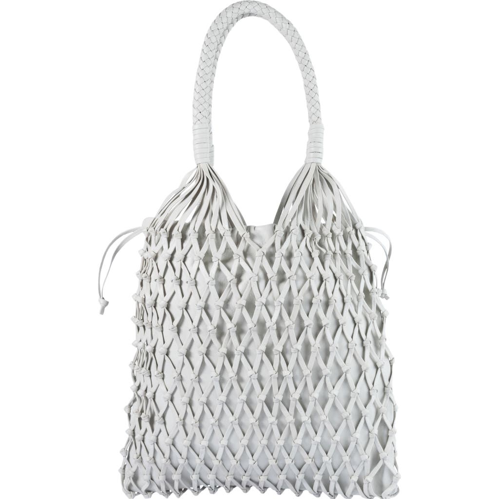Adriana Castro La Red Mesh Bag In Leather In White