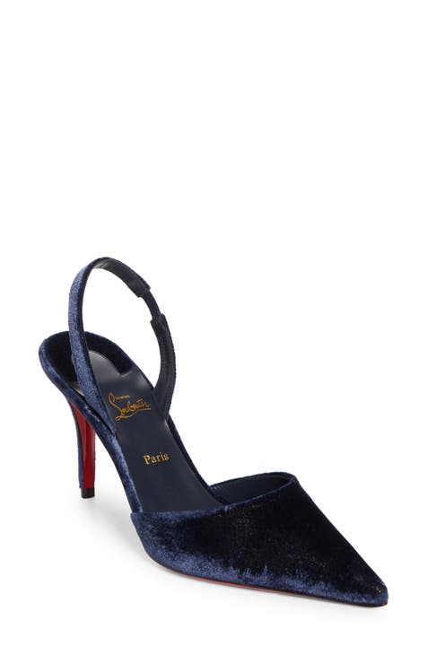 Blue designer pumps hotsell