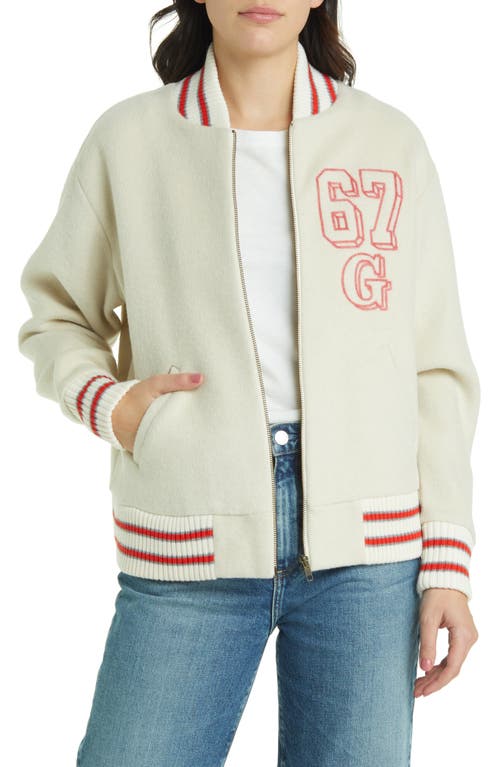 The Track Bomber Jacket in Cream