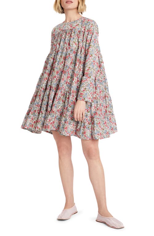 Merlette x Liberty London Soliman Floral Print Long Sleeve Tiered Dress at Nordstrom,