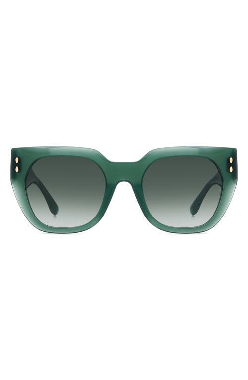 Isabel Marant 53mm Cat Eye Sunglasses in Green/Green Shaded at Nordstrom