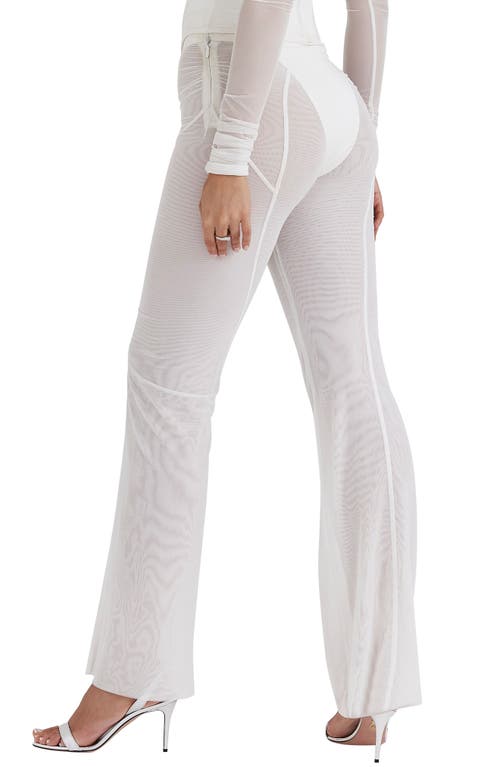 House Of Cb Avalon Mesh Pants In White
