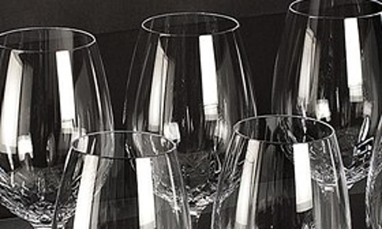 Waterford Lismore Essence Set Of 6 Lead Crystal Wine Goblets In Clear
