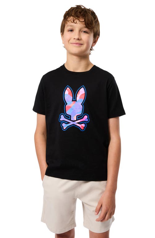 Shop Psycho Bunny Kids' Norridge Pima Cotton Graphic T-shirt In Black