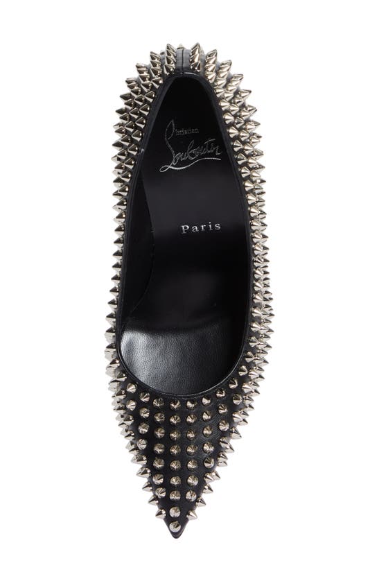 Shop Christian Louboutin Condora Spikes Pointed Toe Pump In Black