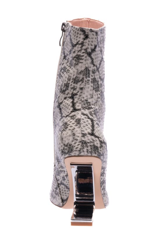 Lady Couture Princess Inverted Heel Bootie In Natural Snake
